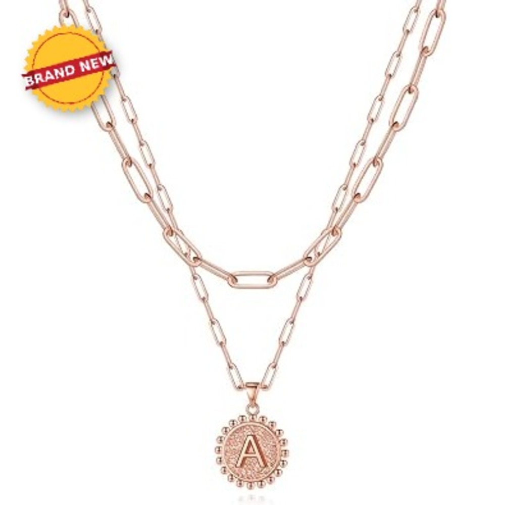 Yoosteel Layered Initial Necklaces for Women Trendy, Letter A-Z Necklace